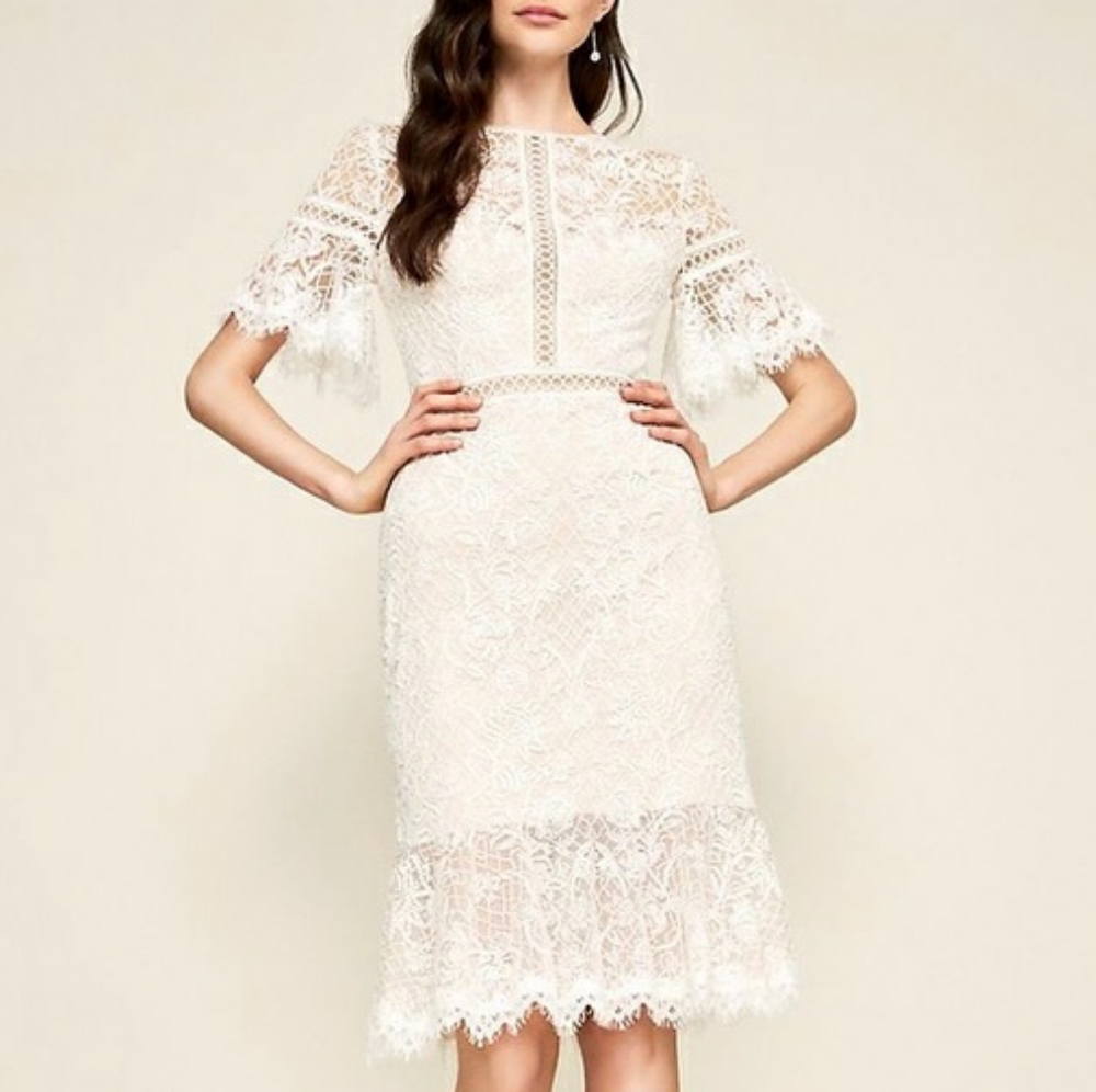 Tadashi Shoji White Lace Dress